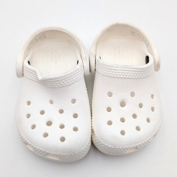 Crocs Baya Unisex Kids Slip-On Clogs Slippers Lightweight White Size US5C - Picture 9 of 9